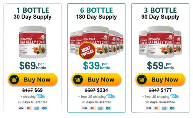 Okinawa Flat Belly Tonic pricing & discounts