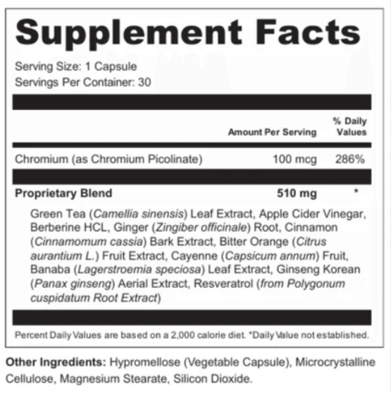 LipoVive-Supplement-Facts