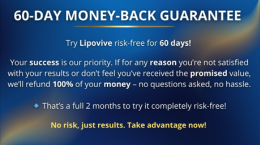 LipoVive Money back guarantee
