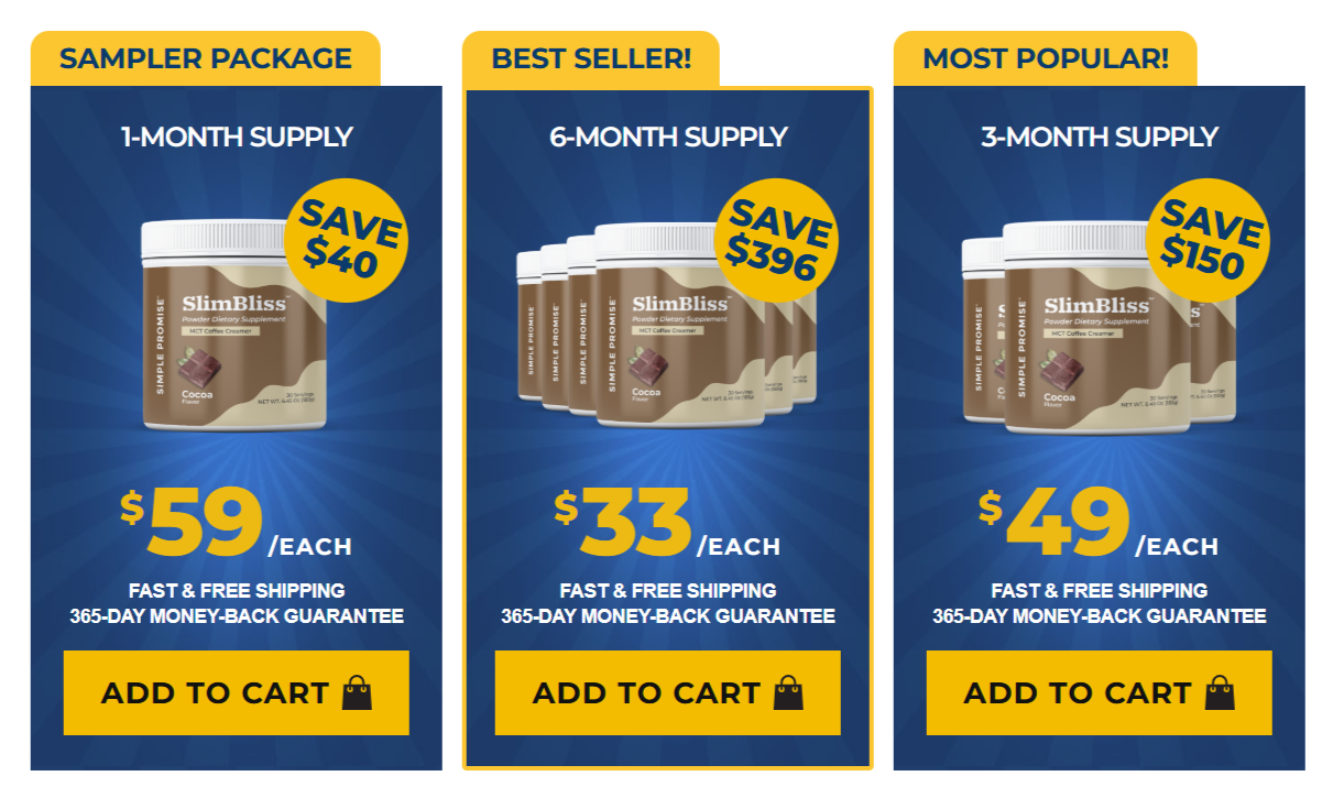 SlimBliss pricing & discount