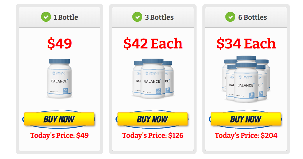 Balance Formula from Longevity Nutritionals price