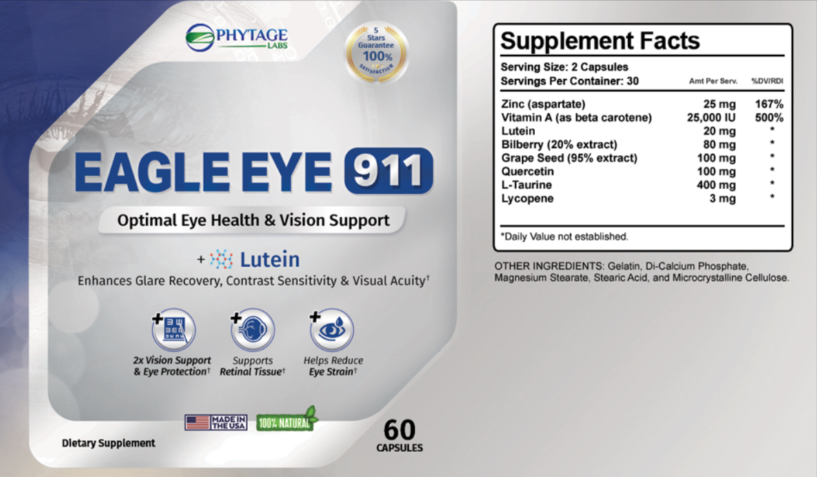 Eagle Eye 911 Supplement Facts