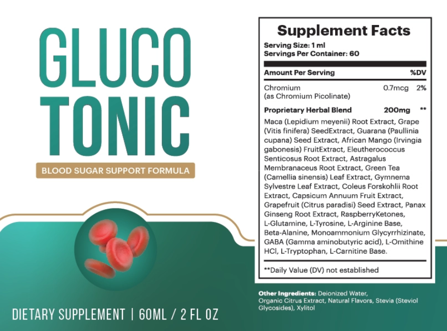 GlucoTonic supplement facts