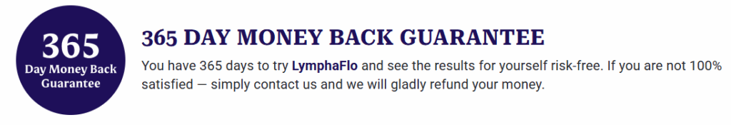 LymphaFlo guarantee