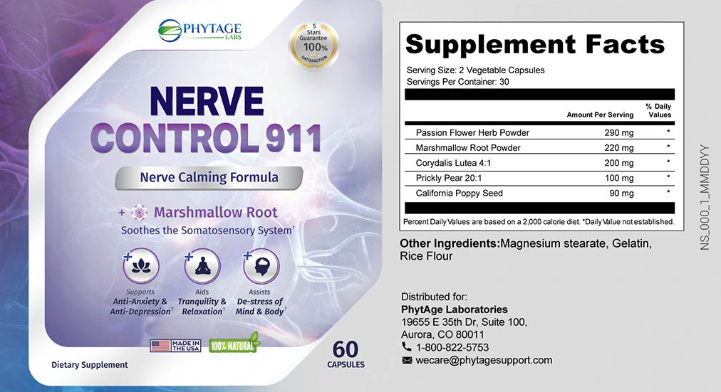 Nerve Control 911 Supplement Facts