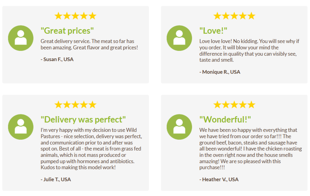 Wild Pastures Meat Subscription Customer Reviews