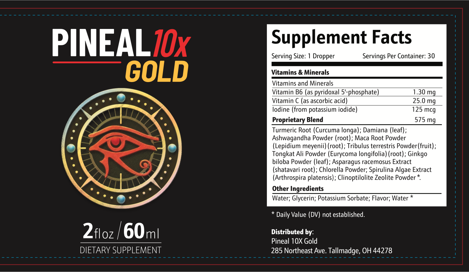 pineal10x_gold Supplement Facts