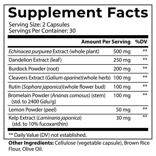 supplement-facts lymphaflo