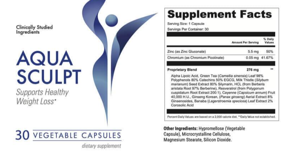AquaSculpt-Supplement-Facts