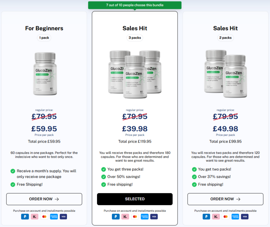 GlucoZen Blood Sugar UK Pricing