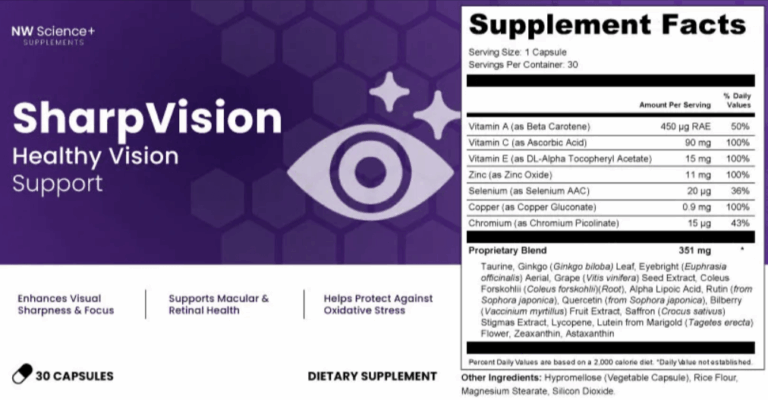SharpVision-Ingredients-Supplement-Facts