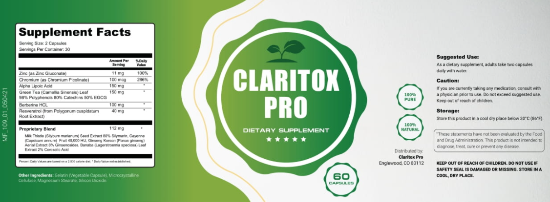Claritox Pro Ingredients 