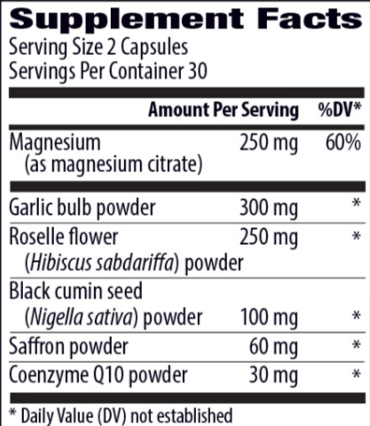 BP Zone Supplement Facts