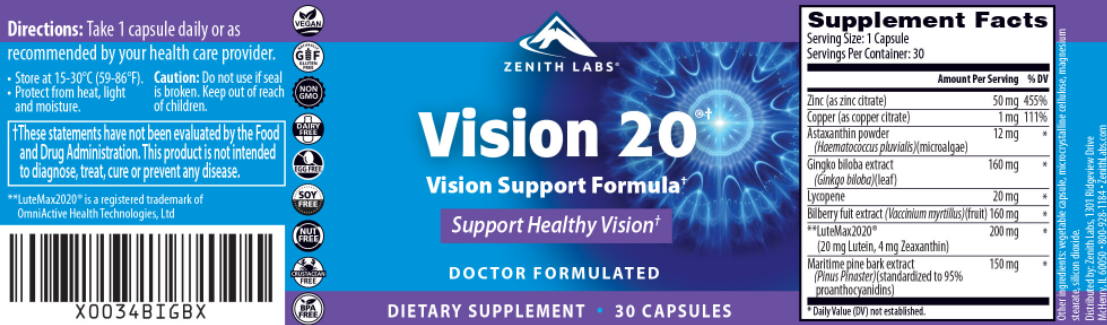  Vision 20 Ingredients 