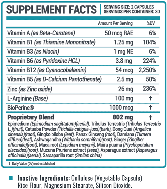 Oweli Female Libido Enhancer Ingredients