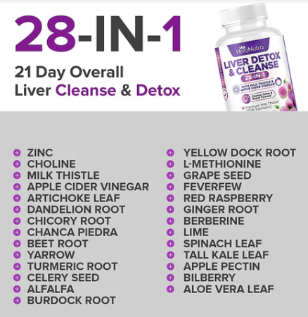HivoNutra Liver Detox and Cleanse Ingredients