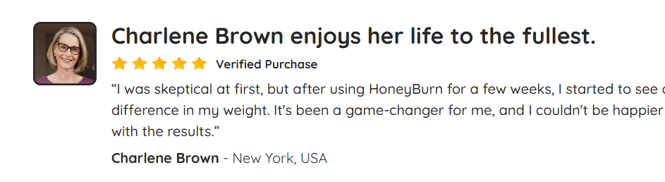 HoneyBurn Customer Reviews