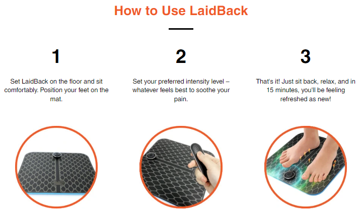 laidback foot massage how to use