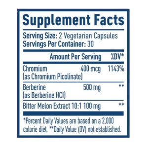 Nativepath Berberine supplement facts 