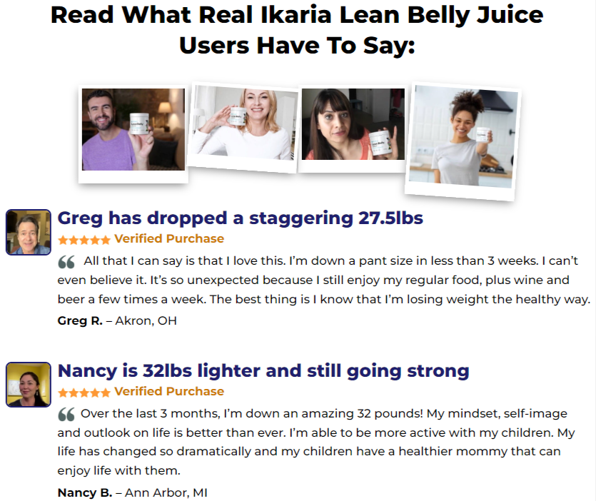 Ikaria Lean Belly Juice Customer Reviews