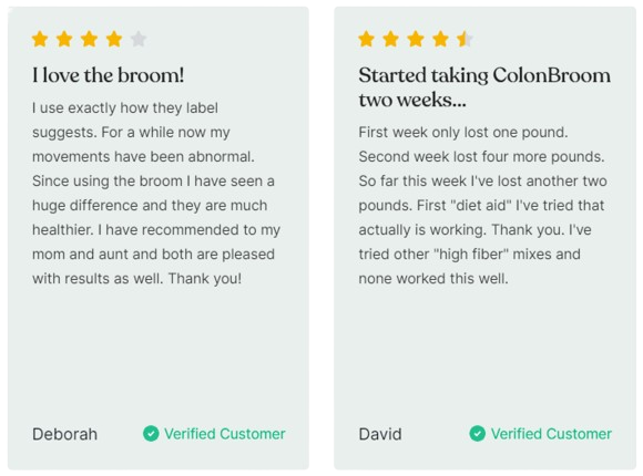 Colon Broom Customer Reviews