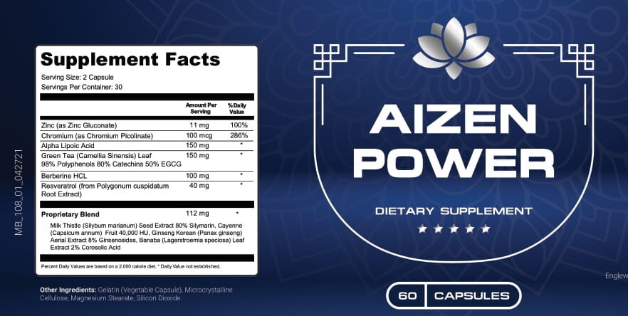 Aizen Power Supplement Facts