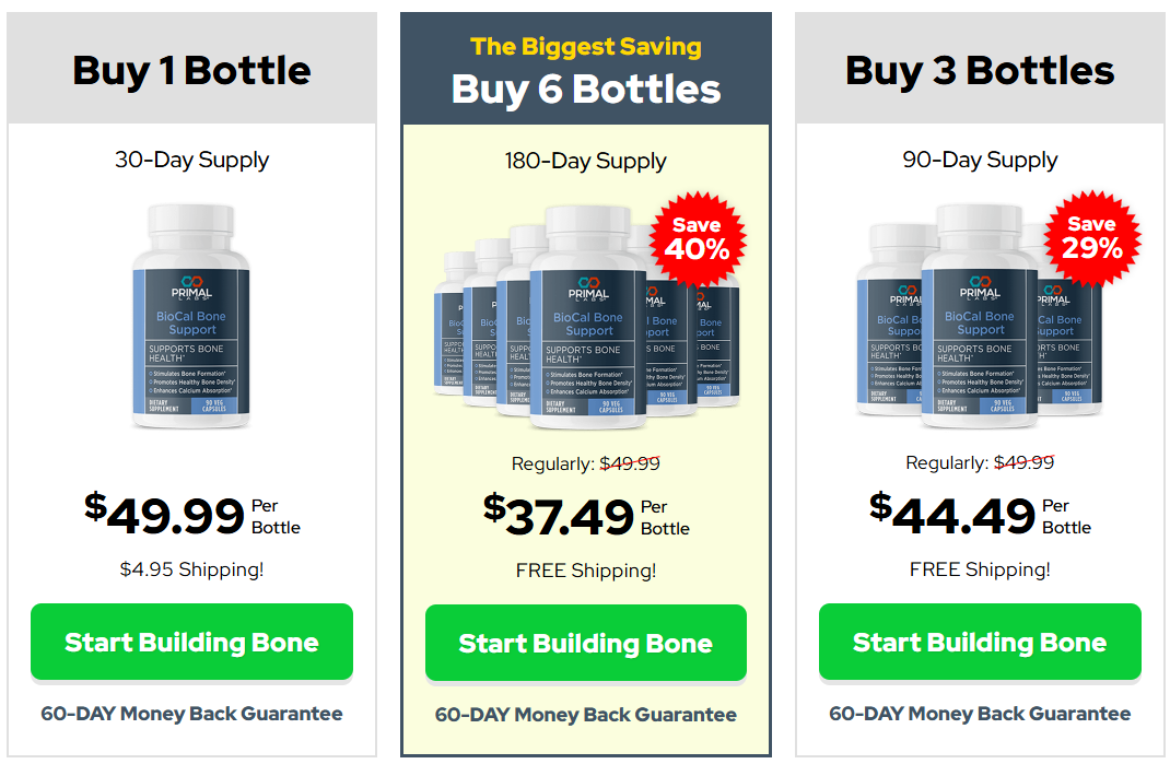 BioCal Bone Support Pricing