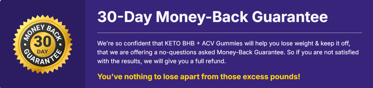 KETO BHB + ACV Gummies Money Back