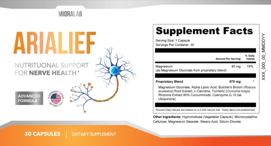 Arialief Supplement Facts