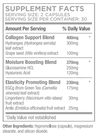 Deep Skin Restore Supplement Facts