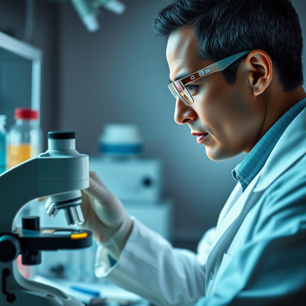 Laboratory scientist testing dietary supplement quality with scientific equipment Laboratory scientist testing dietary supplement quality with scientific equipment