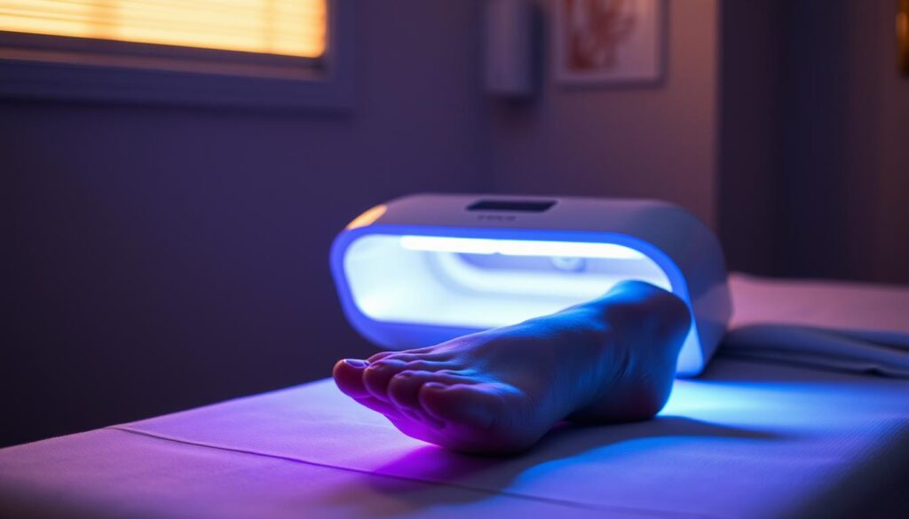 UV light treatment for toenail fungus