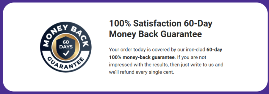 Vertiaid Money Back gaurantee