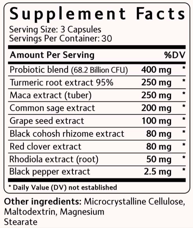 Wellaray Probiotics supplement facts