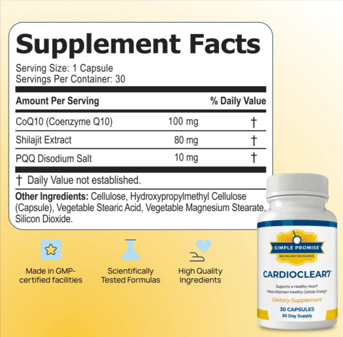 Cardio Clear 7 Supplement Facts