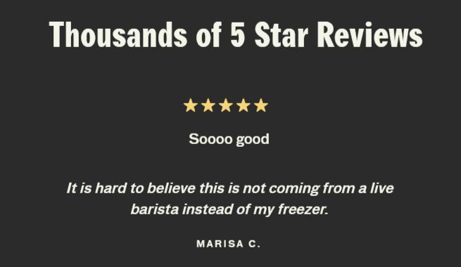 Cometeer Coffee user reviews