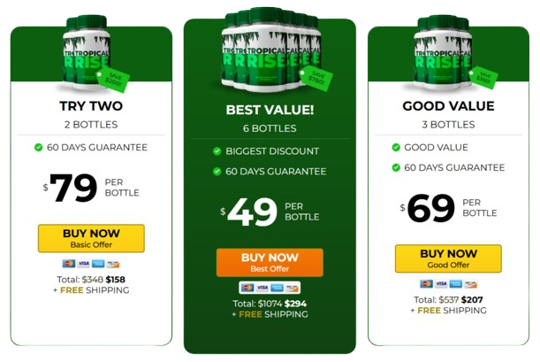 Tropical Rise pricing & discount