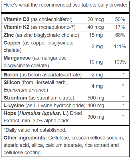 Ultimate-Bone-Support-Supplement-Facts