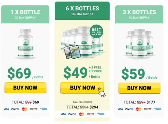 Vertigenics pricing & discount