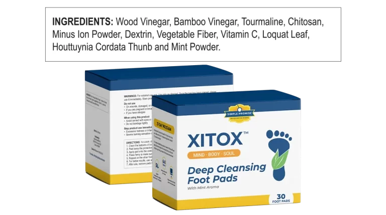 ingredients xitox foot pads
